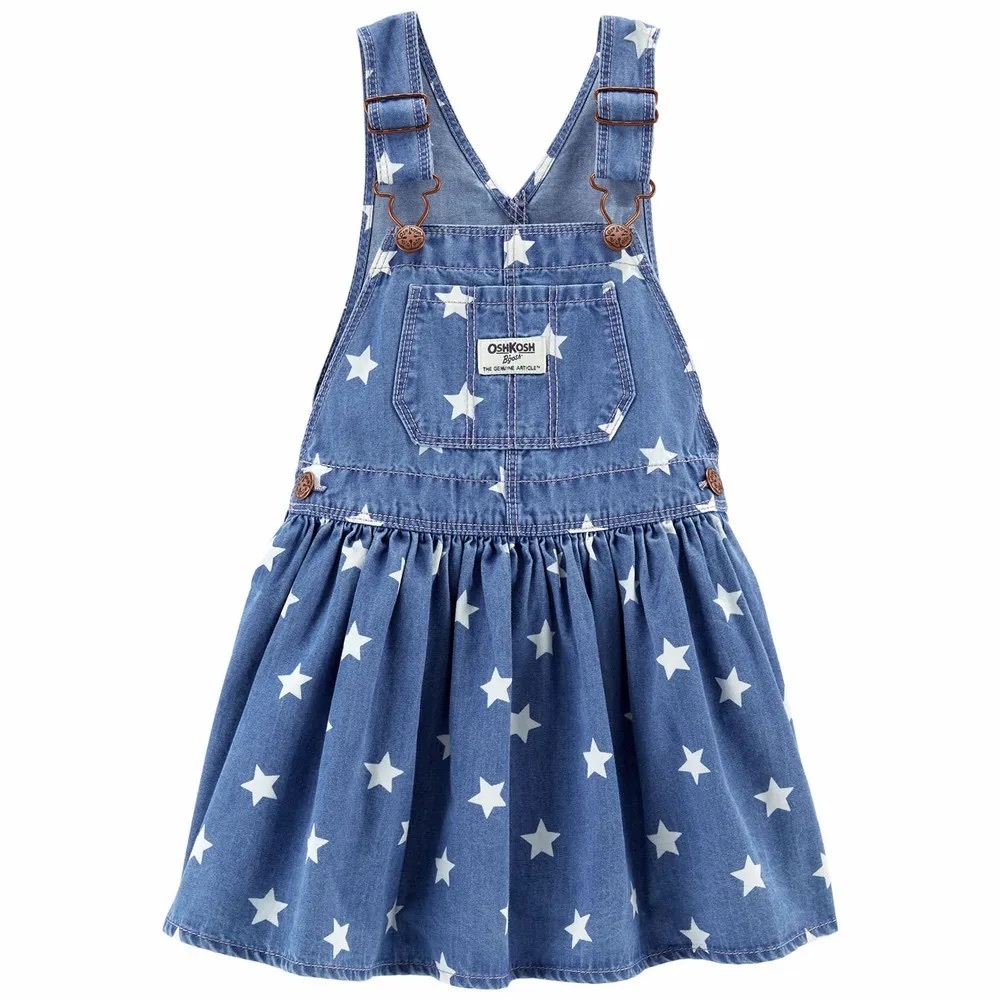 OshKosh B’Gosh Toddler Girl Starry Denim Skirtall Size 4T